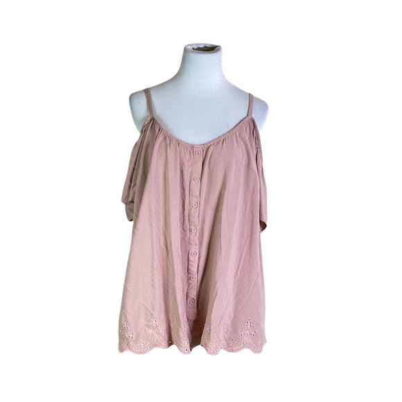torrid Tops - Torrid pink Mauve cold shoulder top